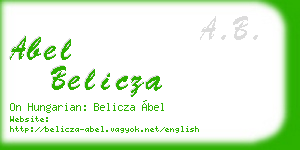 abel belicza business card